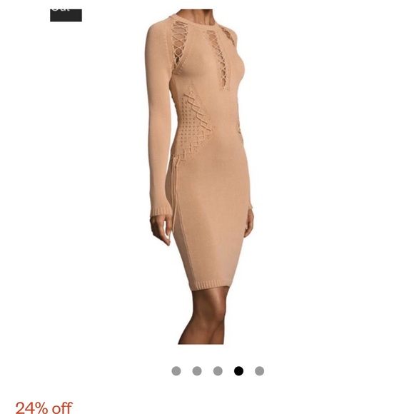 RoNNY KOBO Nude Brighton Lacing Coctail Dress - Picture 2 of 16